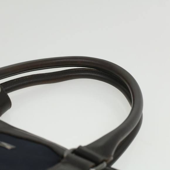 BURBERRY Nova Check Hand Bag Canvas 2way Navy Auth bs3863 - Picture 8 of 16